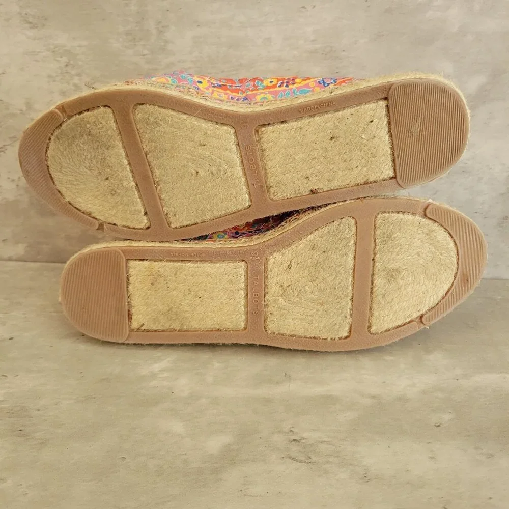 Talbots Womens Izzy Espadrille Flats Size‎ 9.5 M Paisley Slip On Shoe